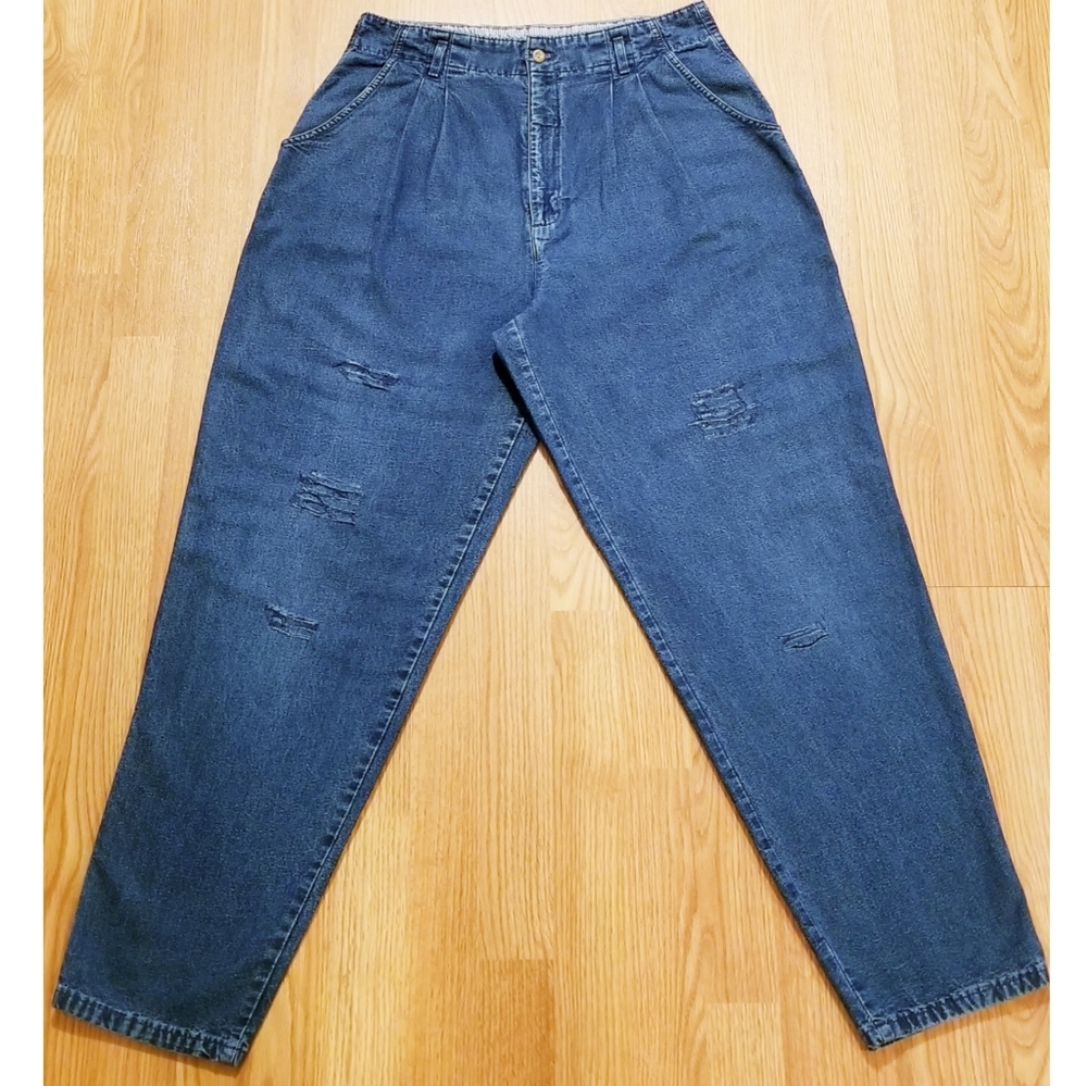 Vintage 80's Classic Levi's Dockers Mom  Blue Jeans Size 30x30
